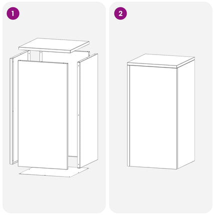 Planteholder 2 pcs Sølv 30 x 30 x 60 cm Stål