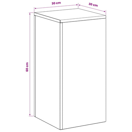 Planteholder 2 pcs Sølv 30 x 30 x 60 cm Stål