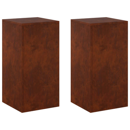 Planteholder 2 pcs Rusten 30 x 30 x 60 cm Cortenstål