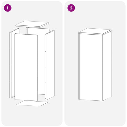 Planteholder Antracit 30 x 30 x 80 cm Rustfrit stål