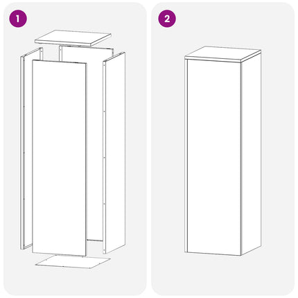 Planteholder 2 pcs Olivengrøn 30 x 30 x 100 cm Stål