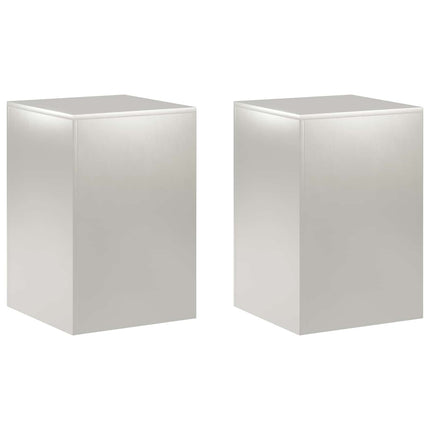 Planteholder 2 pcs Sølv 40 x 40 x 60 cm Stål