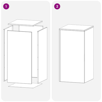 Planteholder 2 pcs Sort 40 x 40 x 80 cm Stål