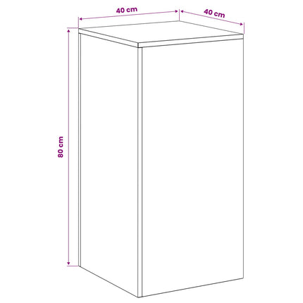 Planteholder Sølv 40 x 40 x 80 cm Stål