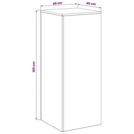 Planteholder 2 pcs Olivengrøn 40 x 40 x 100 cm Stål