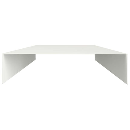 Dækprofil til havekant 2 stk. 100 x 20 x 5 cm Stål Hvid