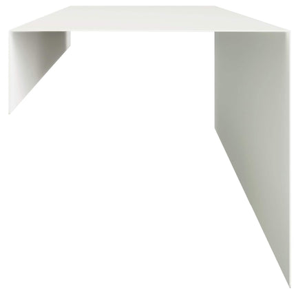 Dækprofil til havekant 10 stk. 100 x 20 x 15 cm Stål Hvid