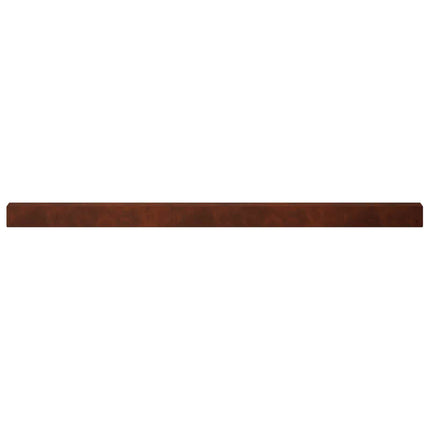 Dækprofil til havekant 2 stk. 100 x 5 x 5 cm Cortenstål Rusten