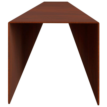Dækprofil til havekant 2 stk. 100 x 6 x 5 cm Cortenstål Rusten