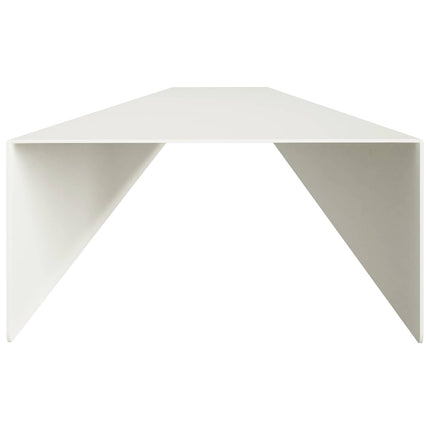 Dækprofil til havekant 2 stk. 100 x 10 x 5 cm Stål Hvid