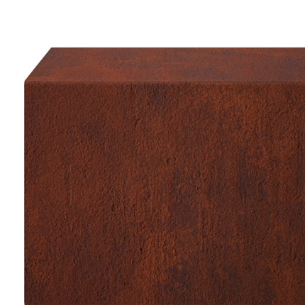 Dækprofil til havekant 2 stk. 100 x 10 x 5 cm Cortenstål Rusten