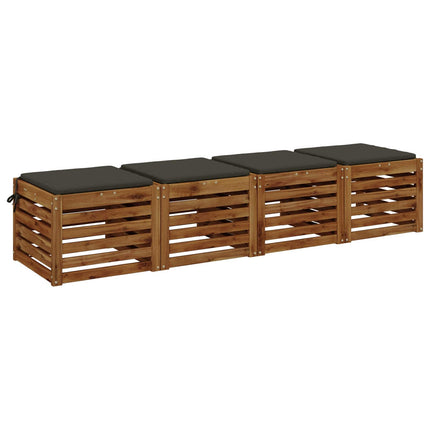 4-Stykke Sædepuder SOEST 4 stk. 100% polyester Antracit