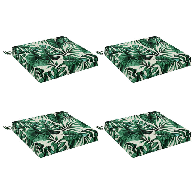 4-Stykke Sædepuder SOEST 4 stk. 100% polyester Bladmønster