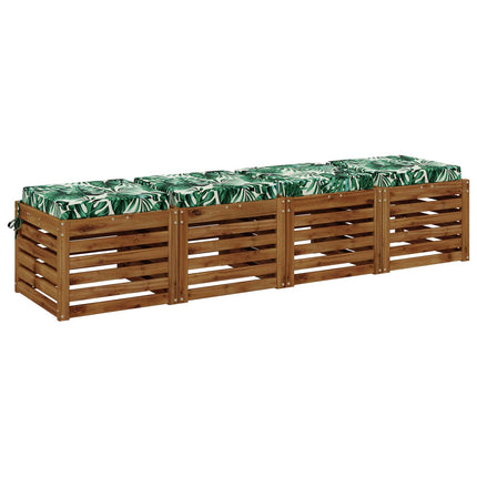 4-Stykke Sædepuder SOEST 4 stk. 100% polyester Bladmønster