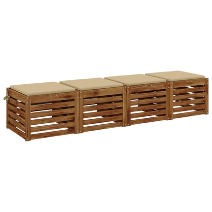 4-Stykke Sædepuder SOEST 4 stk. 100% polyester Beige