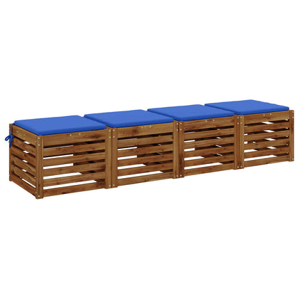 4-Stykke Sædepuder SOEST 4 stk. 100% polyester Kongelig blå