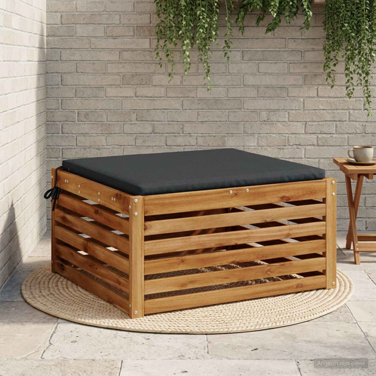 vidaXL 1-Stykke Sædepude SOEST 100% polyester Mørk blå 70 x 70 x 3 cm