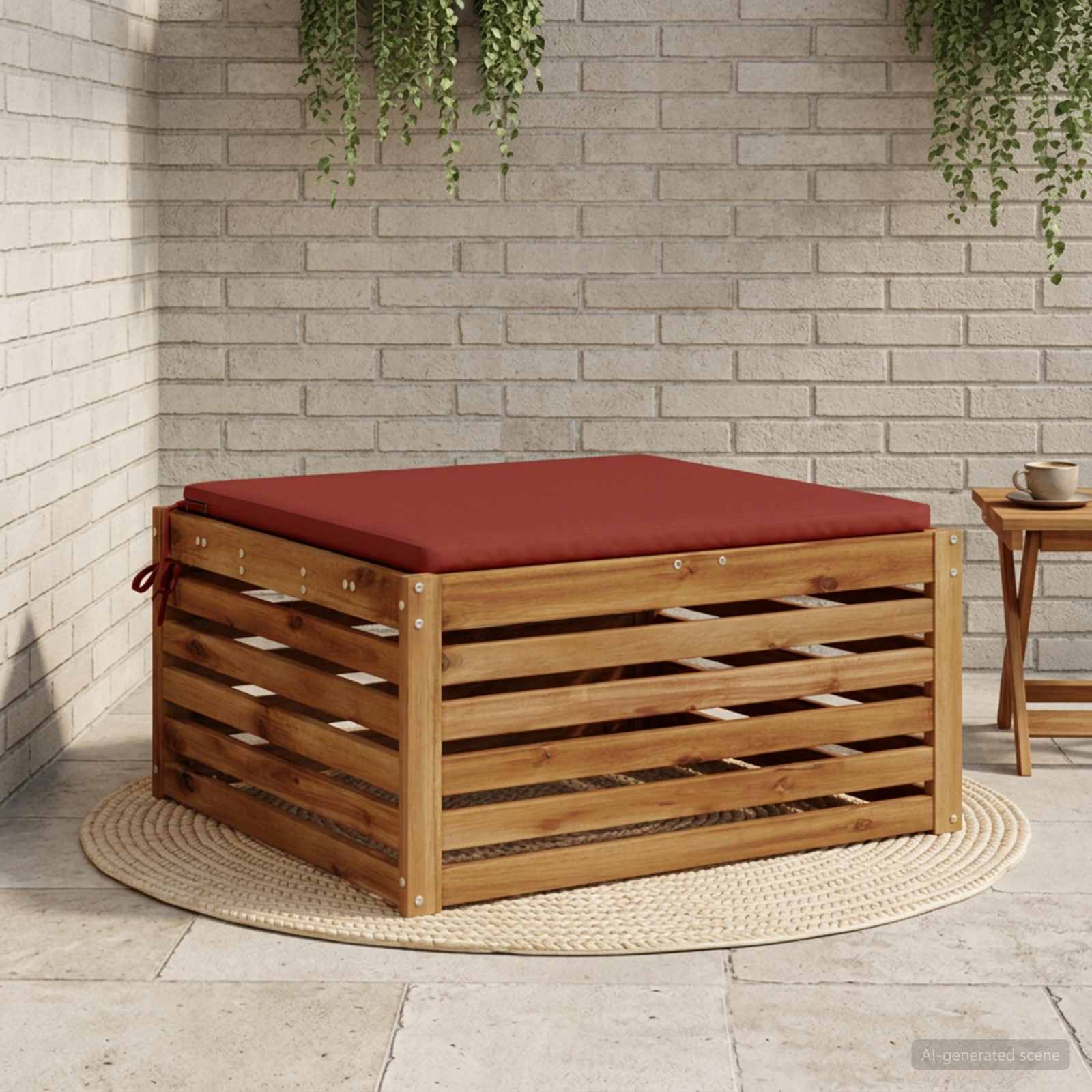 vidaXL 1-Stykke Sædepude SOEST 100% polyester Rød 60 x 60 x 3 cm