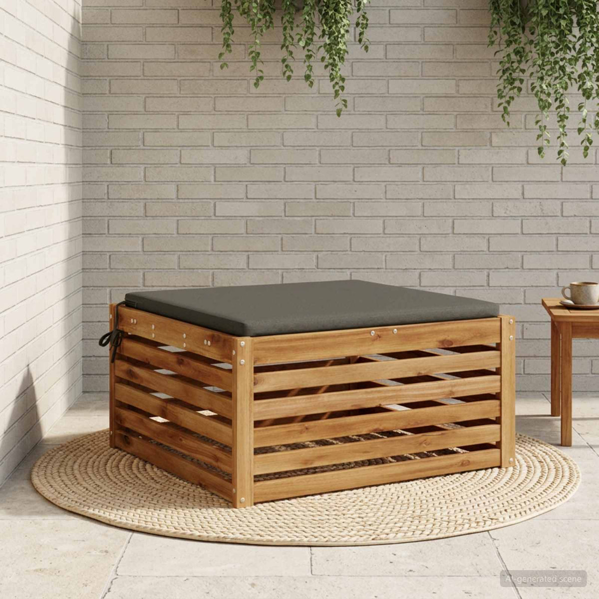 vidaXL 1-Stykke Sædepude SOEST 100% polyester Antracit 70 x 70 x 3 cm