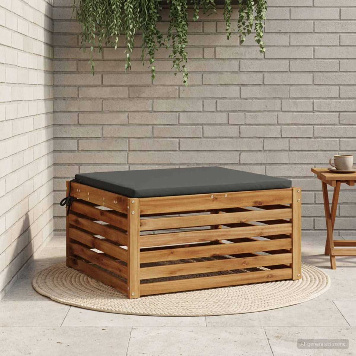 vidaXL 1-Stykke Sædepude SOEST 100% polyester Antracit 80 x 80 x 3 cm