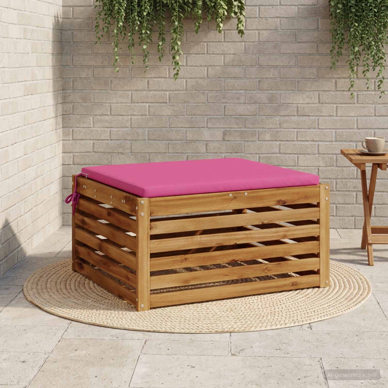 vidaXL 1-Stykke Sædepude SOEST 100% polyester Lyserød 70 x 70 x 3 cm