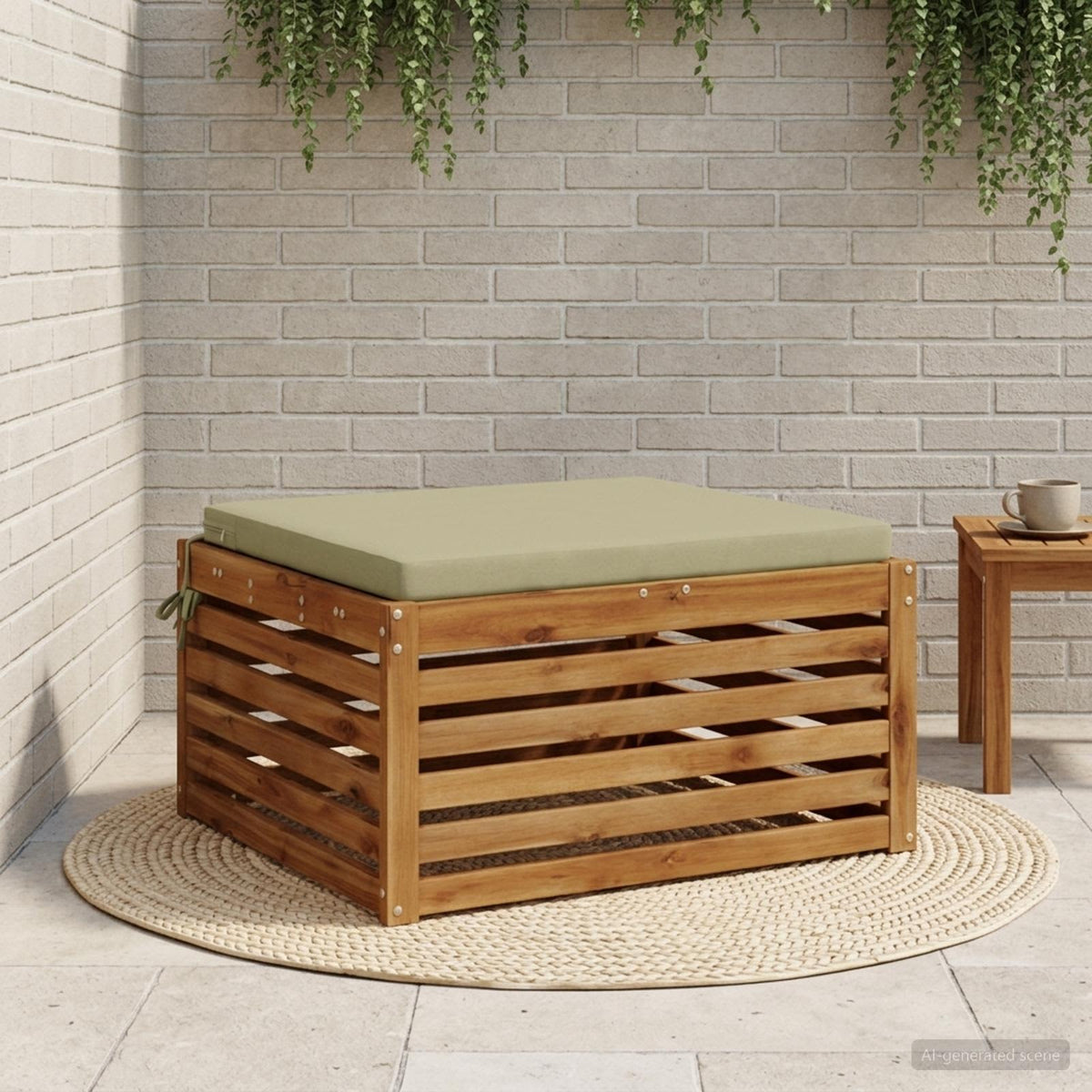 vidaXL 1-Stykke Sædepude SOEST 100% polyester Lys grøn 70 x 70 x 5 cm