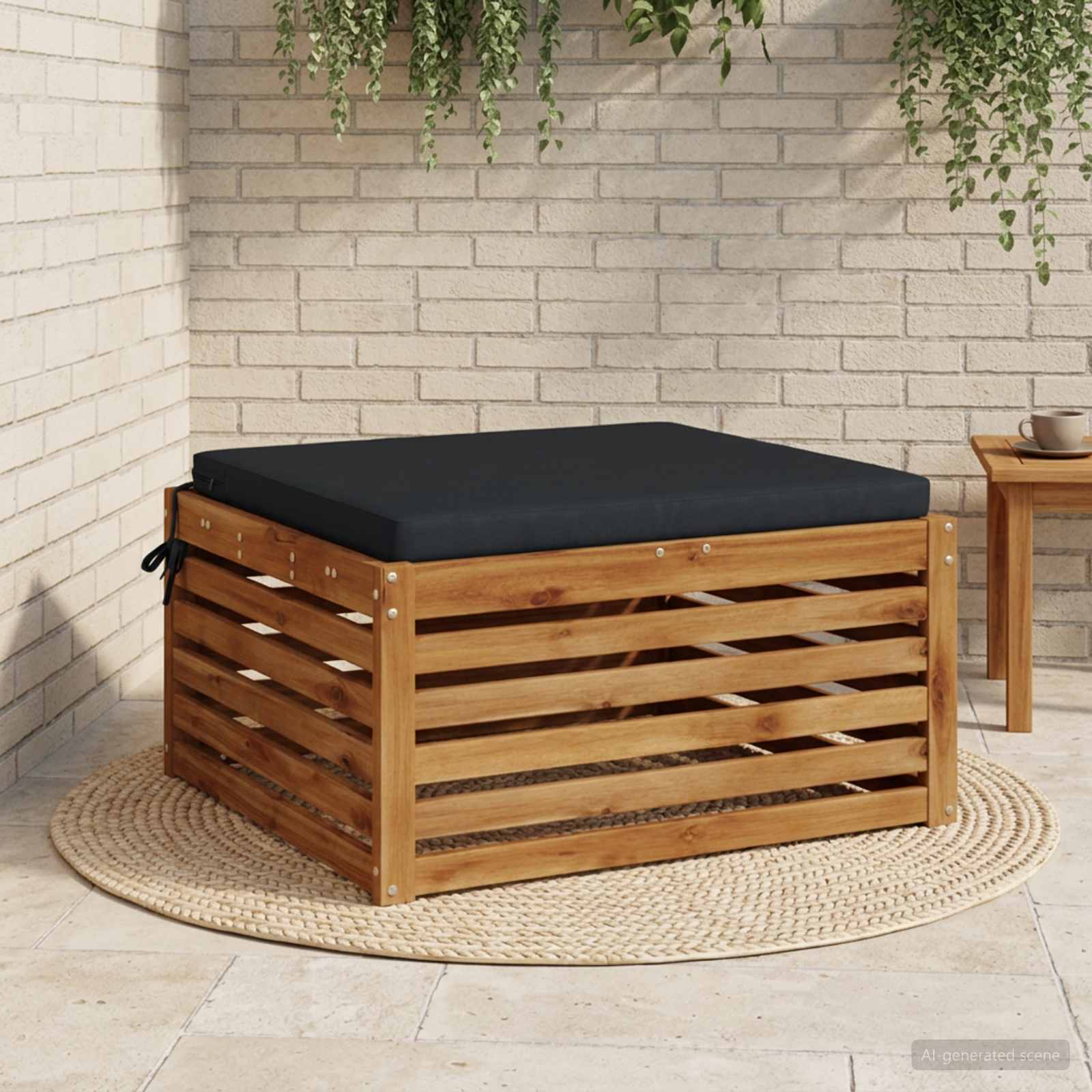 vidaXL 1-Stykke Sædepude SOEST 100% polyester Mørk blå 70 x 70 x 5 cm