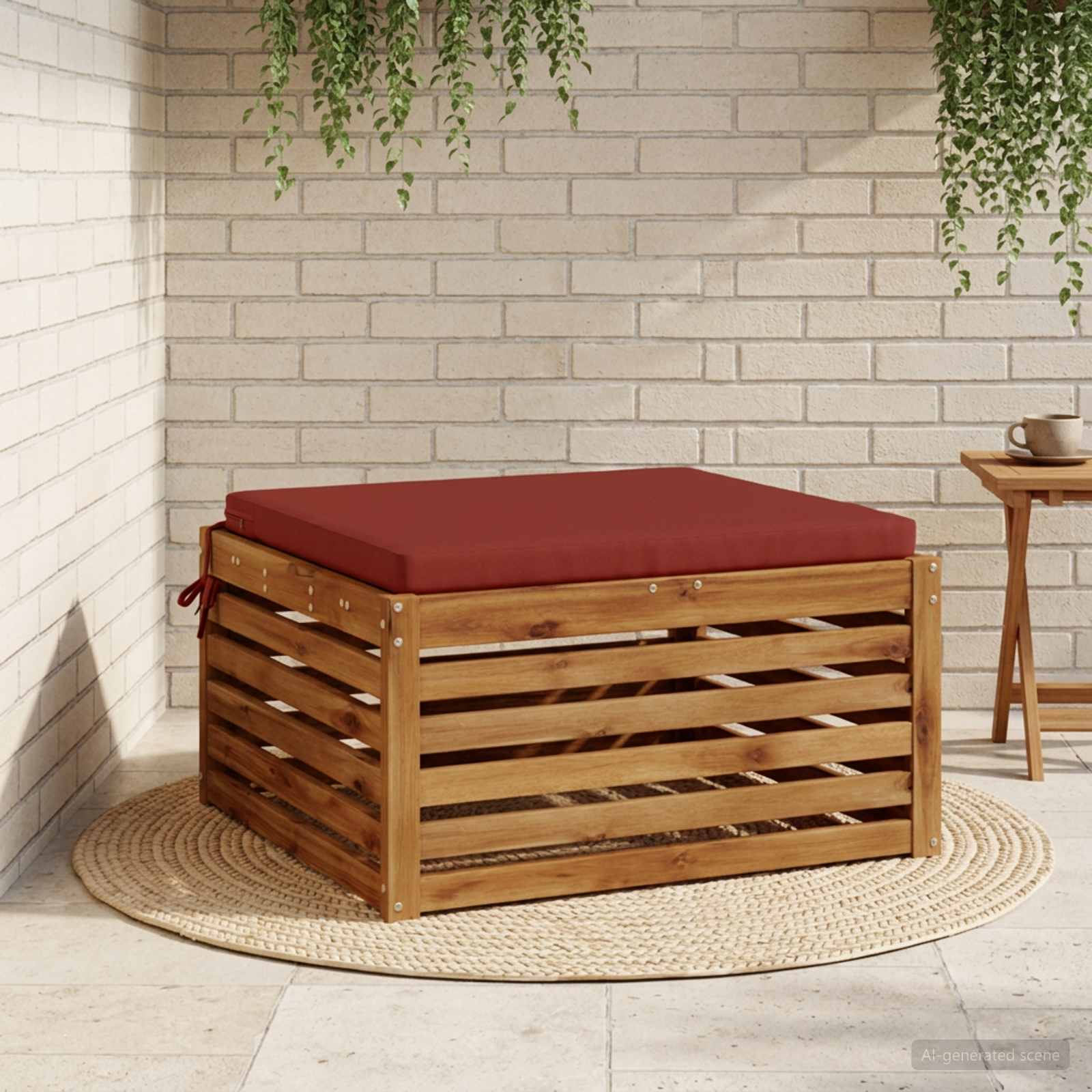 vidaXL 1-Stykke Sædepude SOEST 100% polyester Rød 60 x 60 x 5 cm