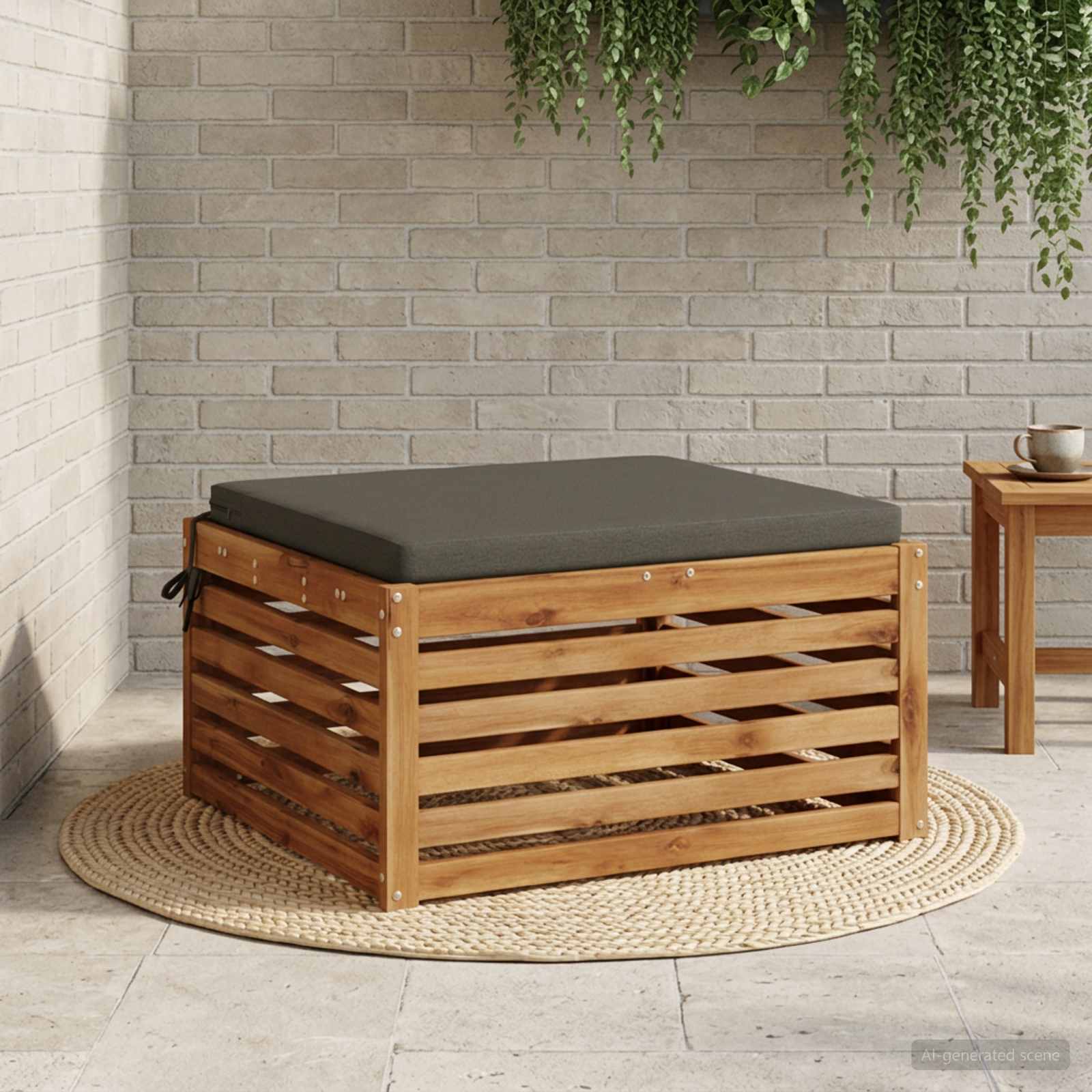 vidaXL 1-Stykke Sædepude SOEST 100% polyester Antracit 70 x 70 x 5 cm