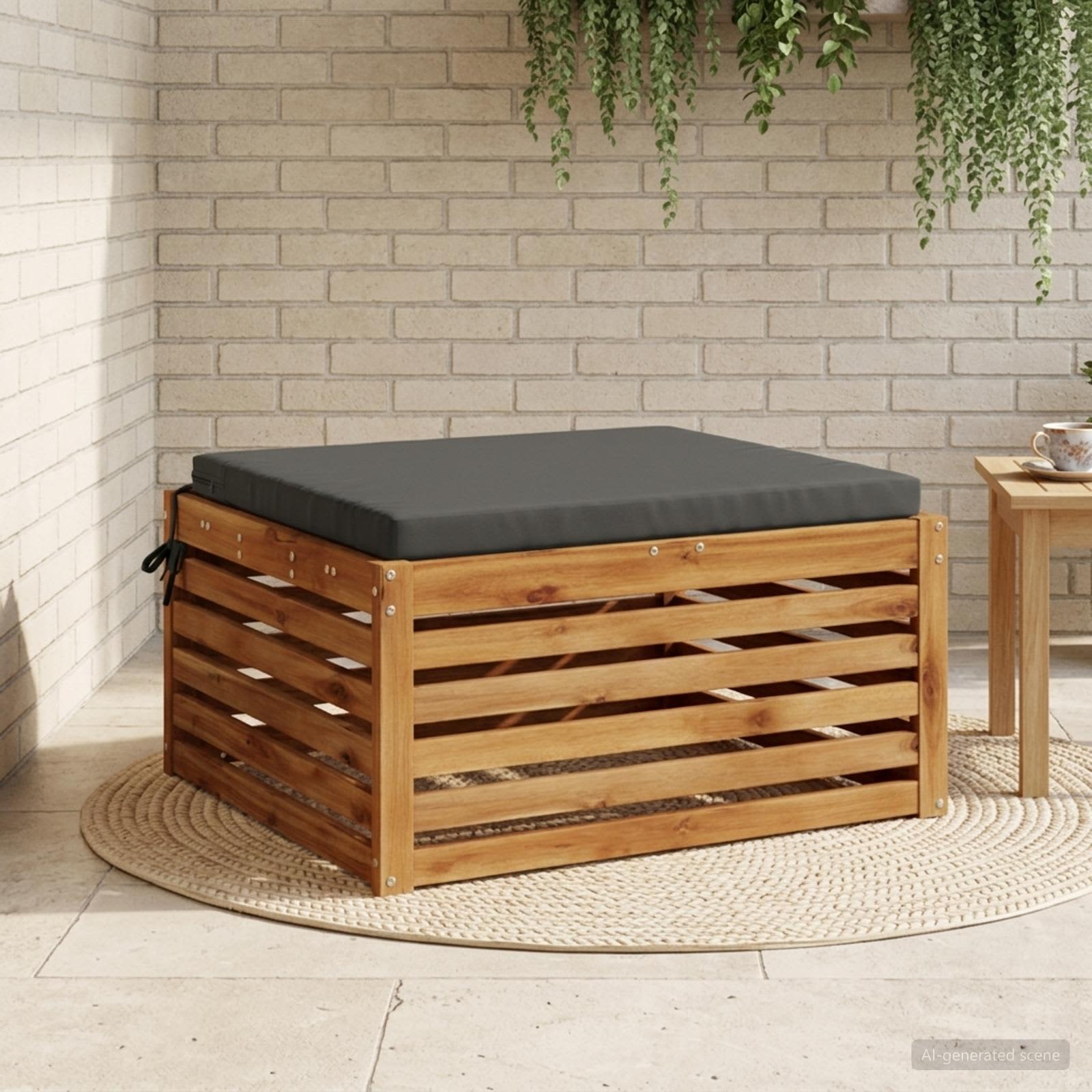 vidaXL 1-Stykke Sædepude SOEST 100% polyester Antracit 70 x 70 x 5 cm