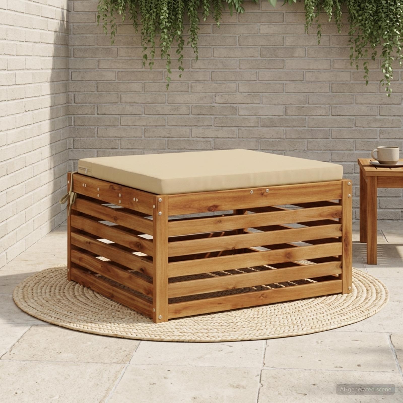 vidaXL 1-Stykke Sædepude SOEST 100% polyester Beige 70 x 70 x 5 cm