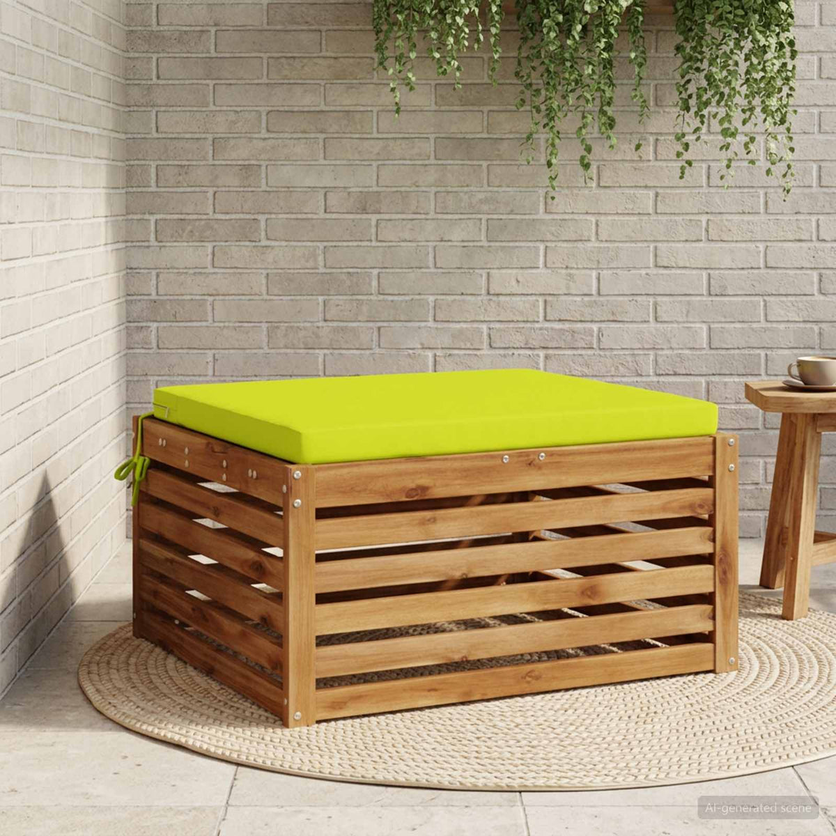 vidaXL 1-Stykke Sædepude SOEST 100% polyester Lys grøn 60 x 60 x 5 cm