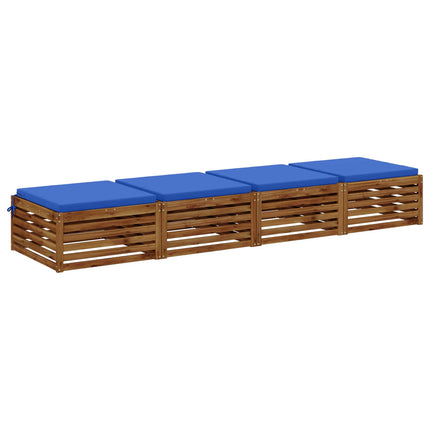 4-Stykke Sædepuder SOEST 4 stk. 100% polyester Kongelig blå