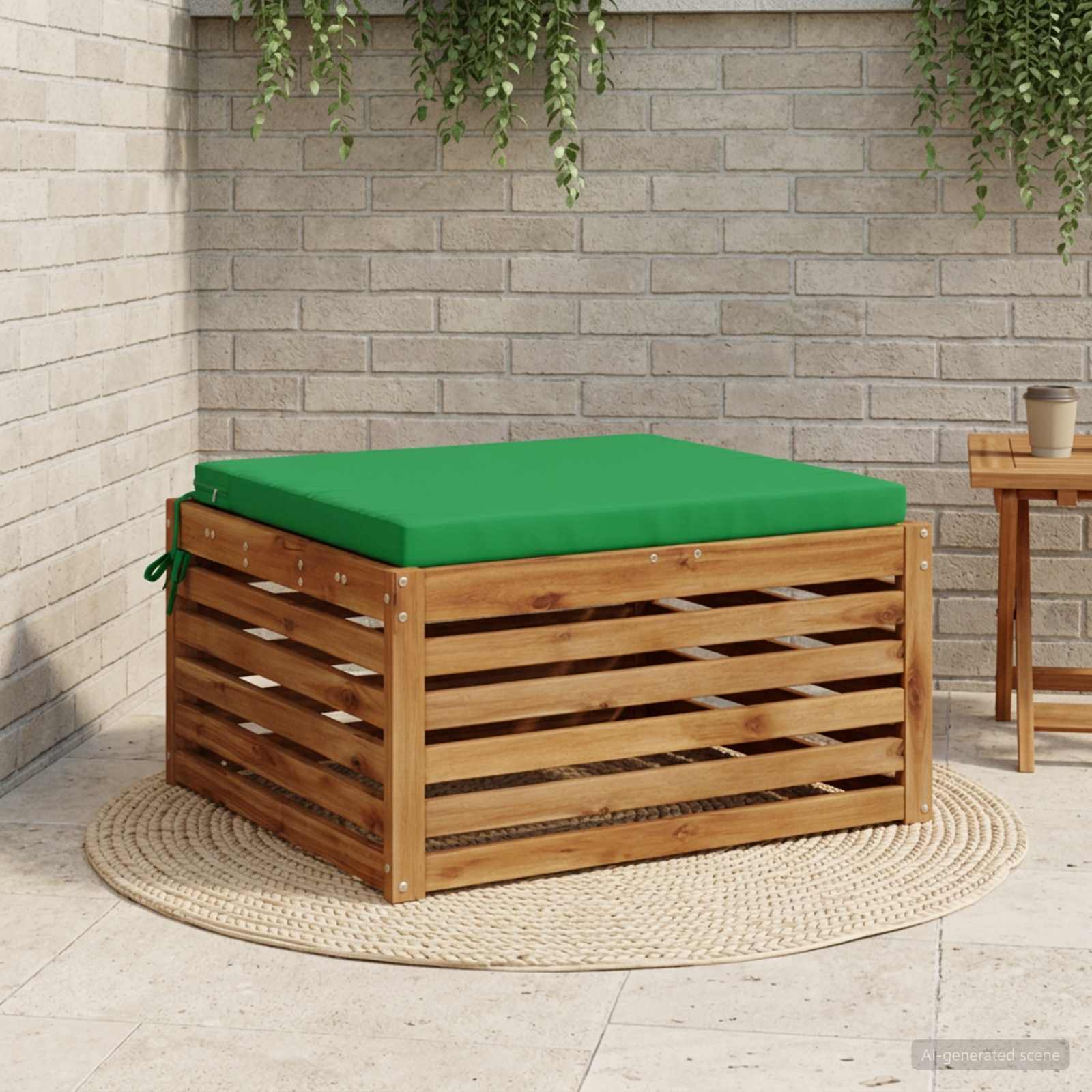 vidaXL 1-Stykke Sædepude SOEST 100% polyester Grøn 80 x 80 x 5 cm
