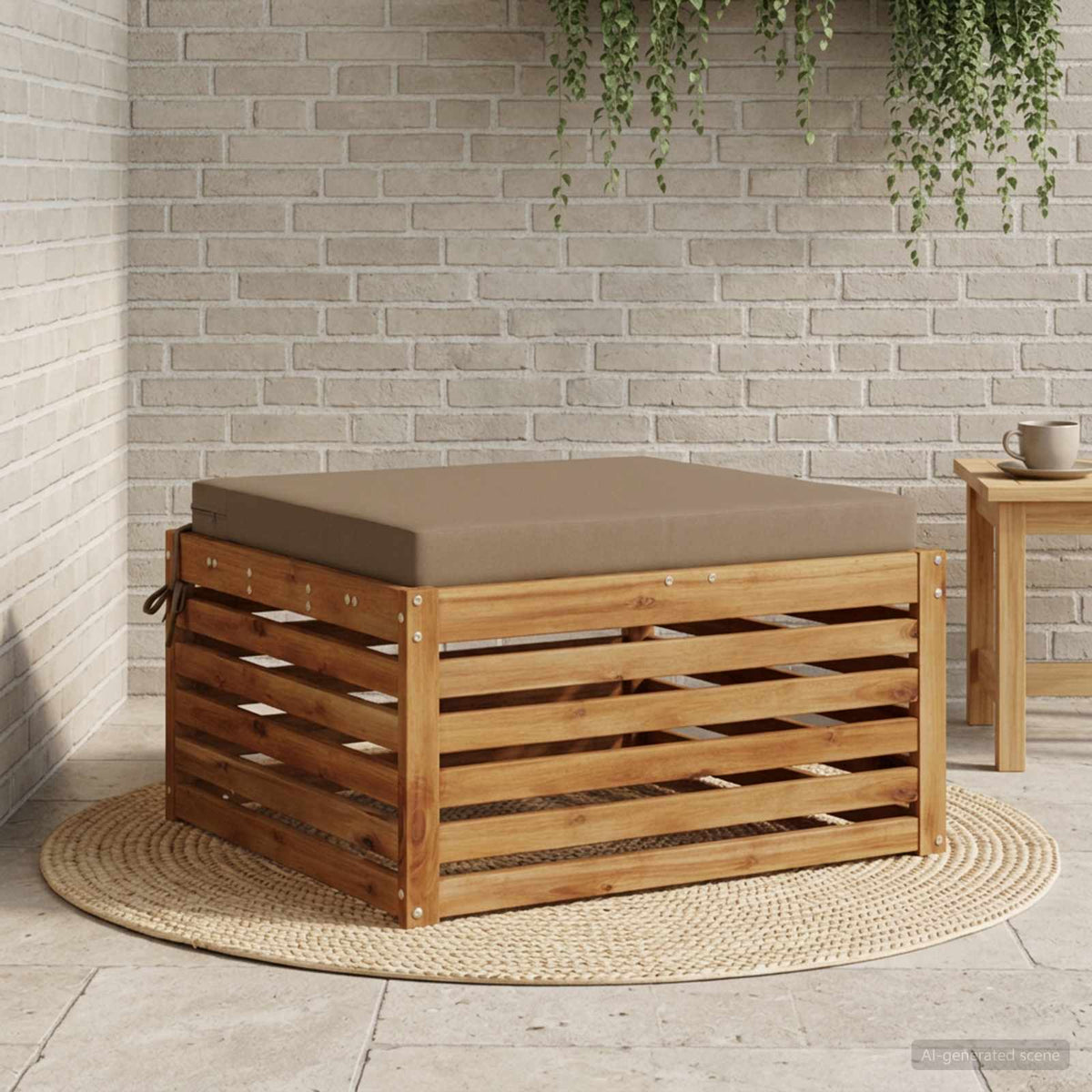 vidaXL 1-Stykke Sædepude SOEST 100% polyester Gråbrun 60 x 60 x 7 cm