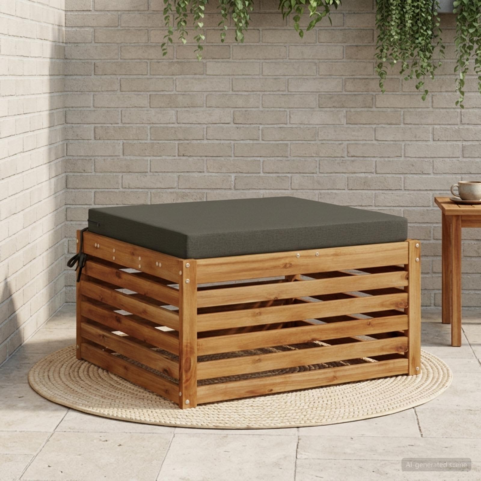 vidaXL 1-Stykke Sædepude SOEST 100% polyester Antracit 60 x 60 x 7 cm