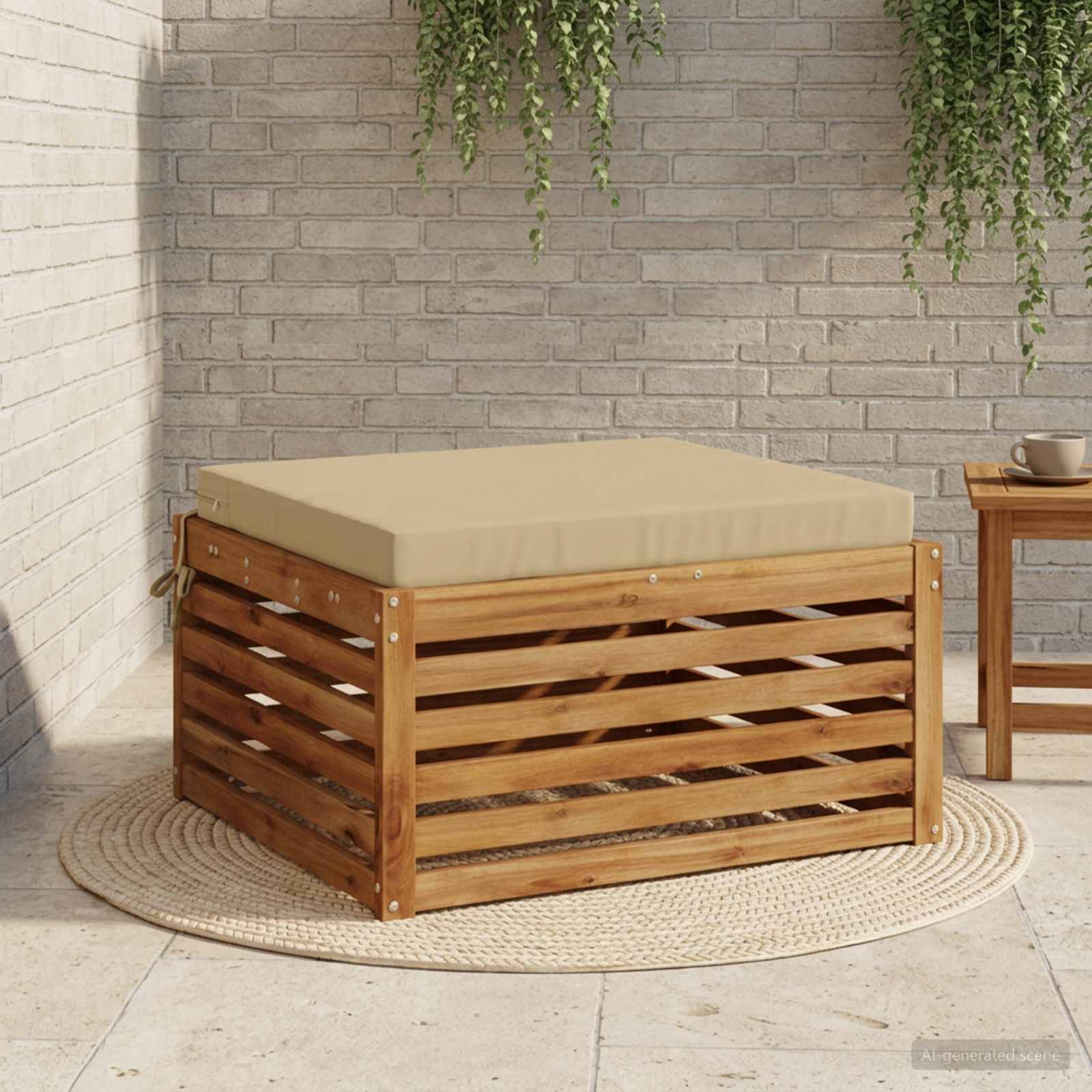 vidaXL 1-Stykke Sædepude SOEST 100% polyester Beige 60 x 60 x 7 cm