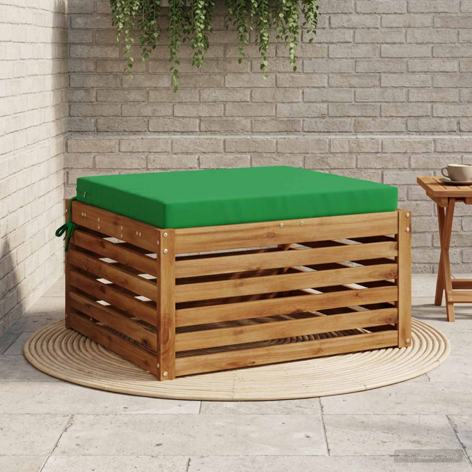 vidaXL 1-Stykke Sædepude SOEST 100% polyester Grøn 70 x 70 x 7 cm