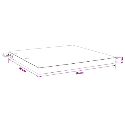 1-Stykke Sædepude SOEST 100% polyester Antracit 70 x 70 x 7 cm