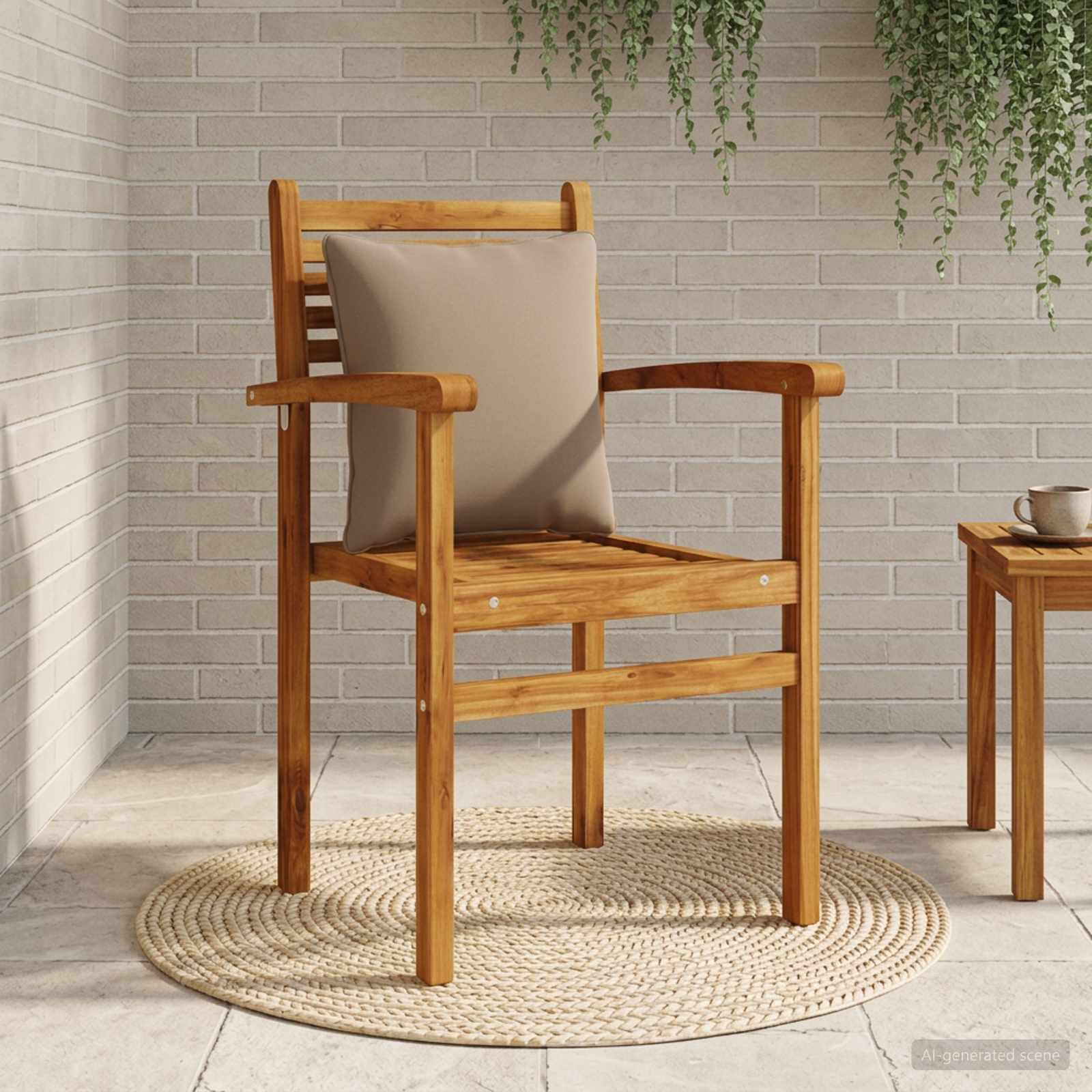 vidaXL 1-delte rygpuder PUTTEN 100% polyester Gråbrun 40 x 40 x 15 cm
