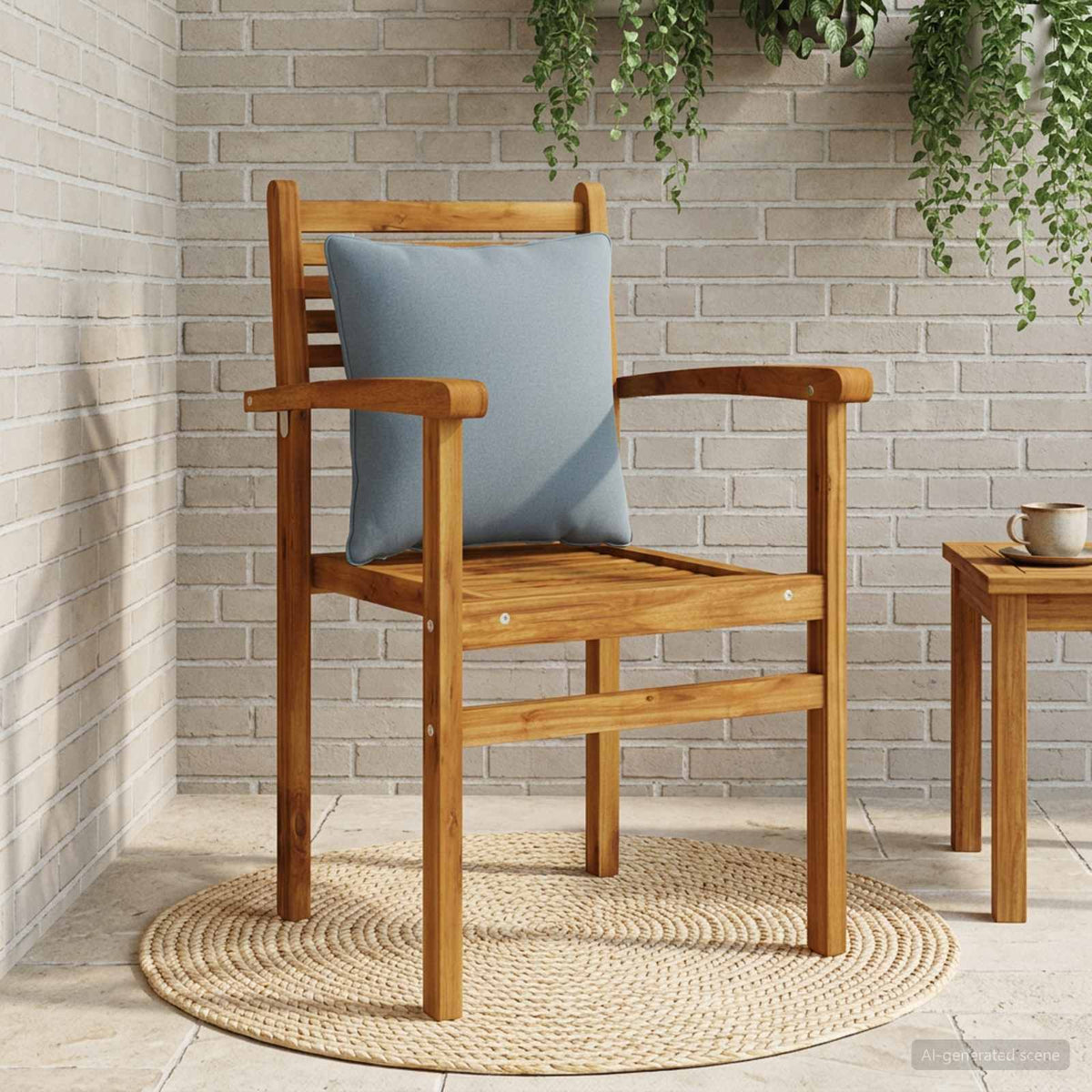 vidaXL 1-delte rygpuder PUTTEN 100% polyester Blå 40 x 40 x 15 cm