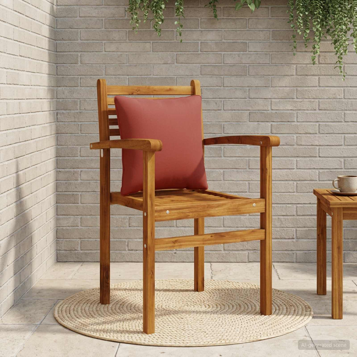 vidaXL 1-delte rygpuder PUTTEN 100% polyester Rød 40 x 40 x 15 cm