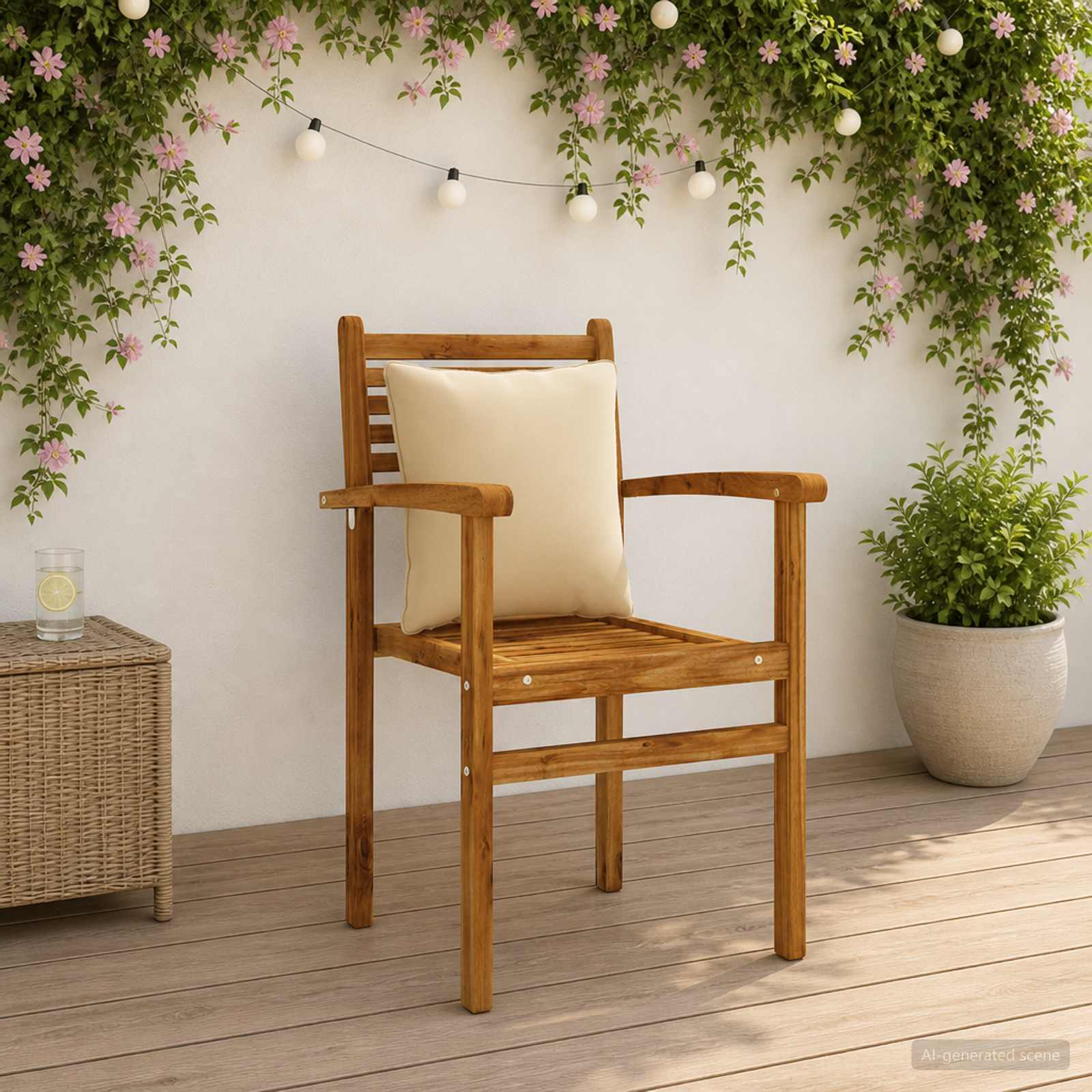vidaXL 4-delte rygpuder PUTTEN 4 pcs 100% polyester Beige