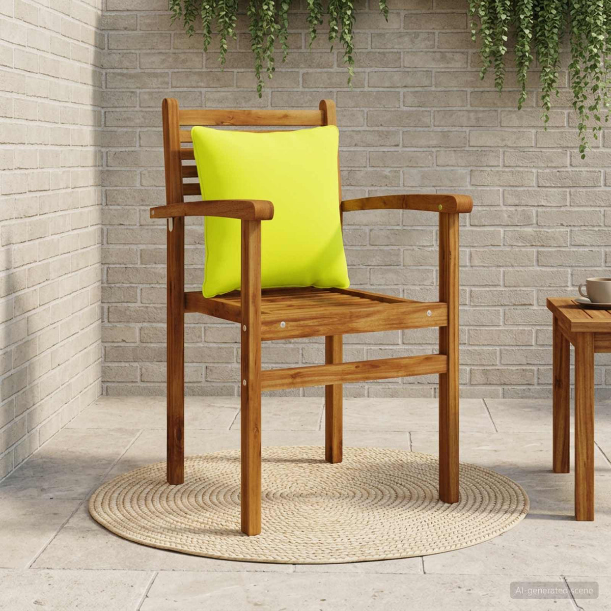 vidaXL 1-delte rygpuder PUTTEN 100% polyester Lys grøn 40 x 40 x 15 cm