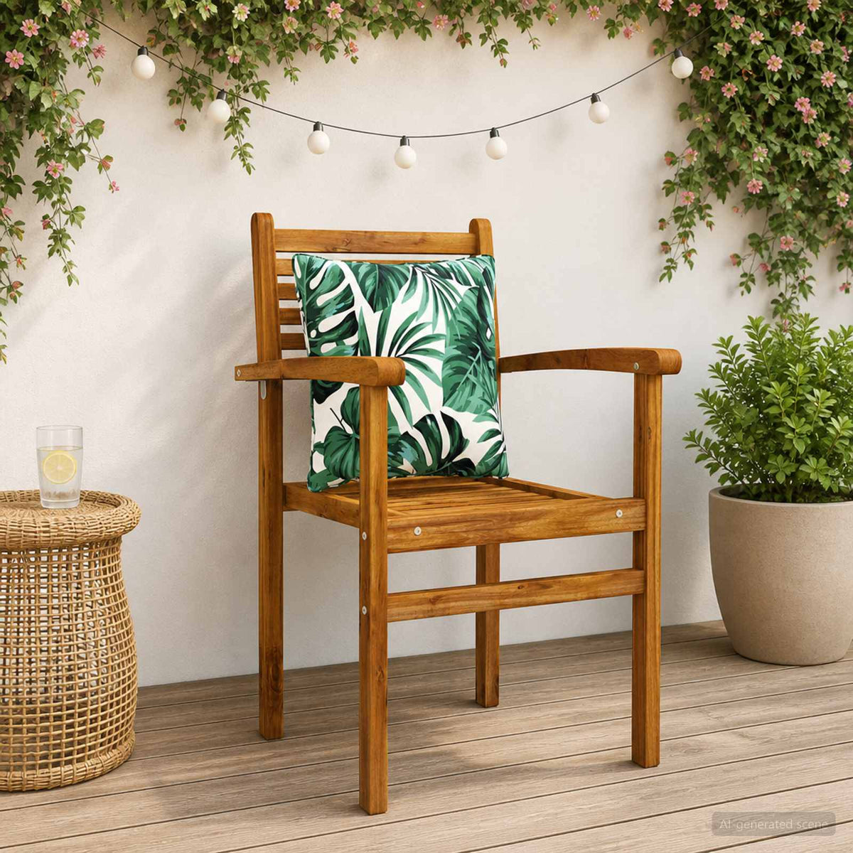 vidaXL 4-delte rygpuder PUTTEN 4 pcs 100% polyester Bladmønster