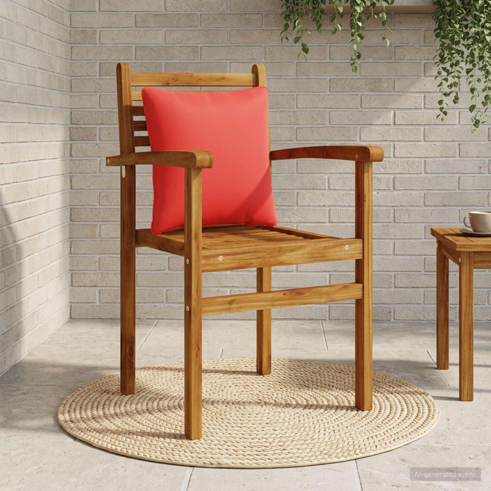 vidaXL 1-delte rygpuder PUTTEN 100% polyester Rød 40 x 40 x 15 cm