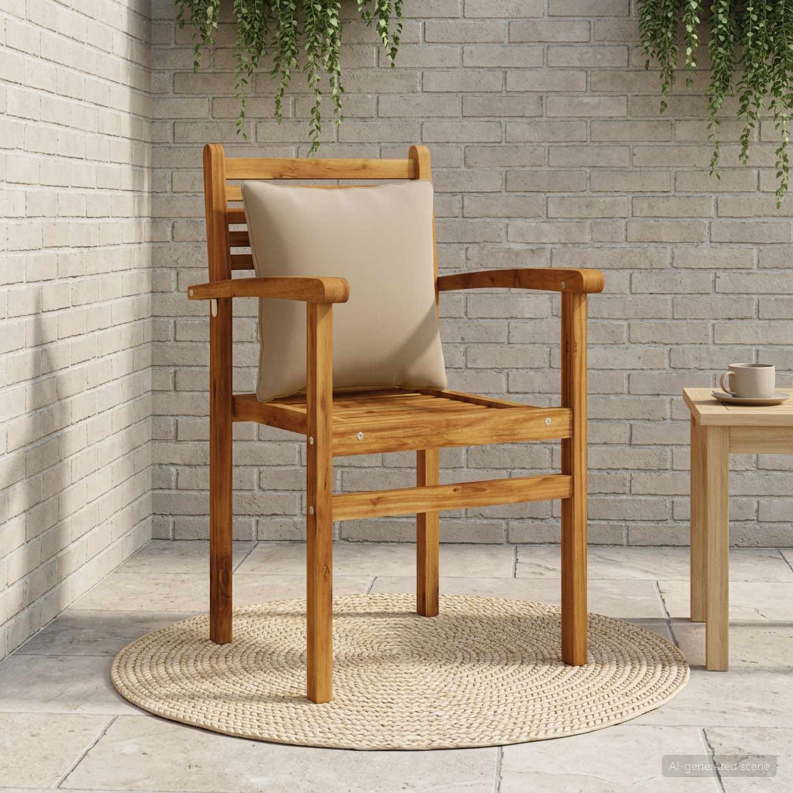 vidaXL 1-delte rygpuder PUTTEN 100% polyester Gråbrun 40 x 40 x 15 cm