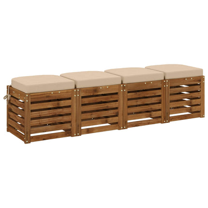 4-delt sædepuder SOEST 4 pcs 100% polyester Cremefarvet