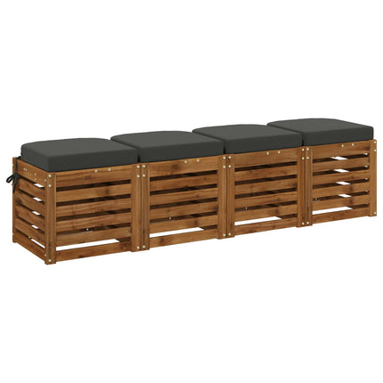 4-delt sædepuder SOEST 4 pcs 100% polyester Antracit