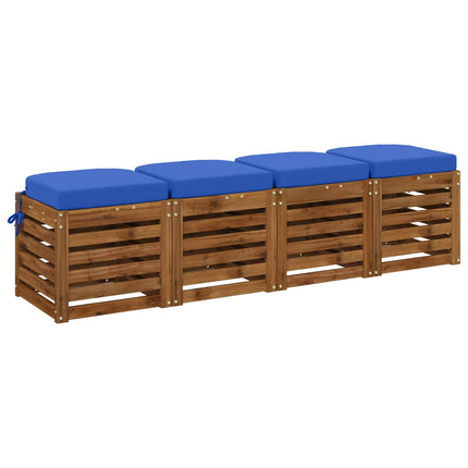 4-delt sædepuder SOEST 4 pcs 100% polyester Kongelig blå